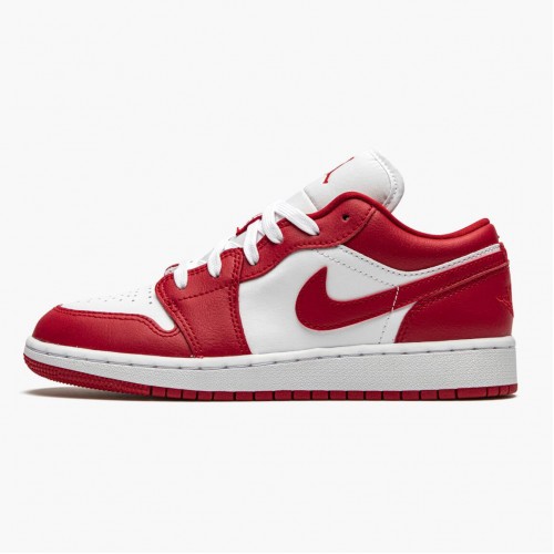 Nike Air Jordan 1 Low "Gym Red/White" Tělocvična červená/Tělocvična-červená Bílá Běžné boty 553560 611 AJ1 Tenisky