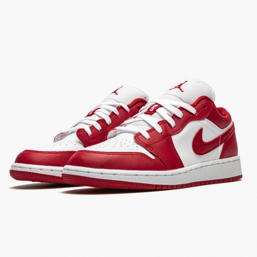 Nike Air Jordan 1 Low "Gym Red/White" Tělocvična červená/Tělocvična-červená Bílá Běžné boty 553560 611 AJ1 Tenisky