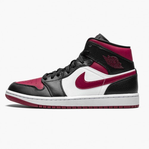 Nike Air Jordan 1 Mid "BČervené Toe" Černá/Tělocvična červená-Bílý Běžné boty 554724 066 AJ1 Tenisky