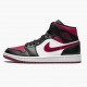 Nike Air Jordan 1 Mid BČervené Toe Černá/Tělocvična červená-Bílý Běžné boty 554724 066 AJ1 Tenisky