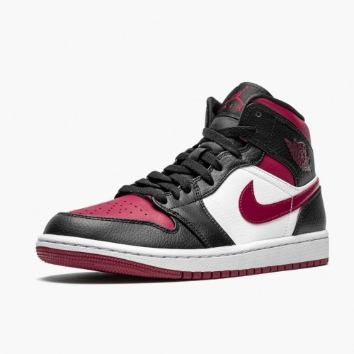 Nike Air Jordan 1 Mid BČervené Toe Černá/Tělocvična červená-Bílý Běžné boty 554724 066 AJ1 Tenisky