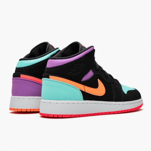 Nike Air Jordan 1 Mid Candy Černá/Total oranžový 554725 083 pánské/dámské AJ1 Jordan Tenisky