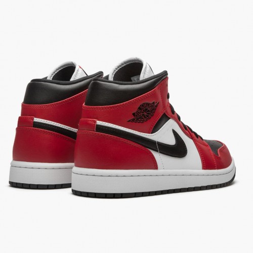 Nike Air Jordan 1 Mid Chicago Black Toe Černá/Tělocvična červená-Bílý Běžné boty 554724 069 AF1 Tenisky