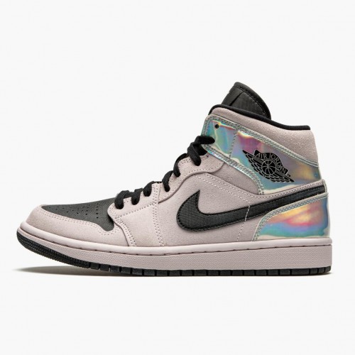 Nike Air Jordan 1 Mid Dirty Powder "Iridescent" Sotva Růže/Černá/Multi BQ6472 602 pánské/dámské AJ1 Jordan Tenisky