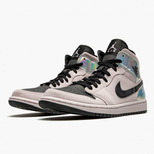 Nike Air Jordan 1 Mid Dirty Powder "Iridescent" Sotva Růže/Černá/Multi BQ6472 602 pánské/dámské AJ1 Jordan Tenisky