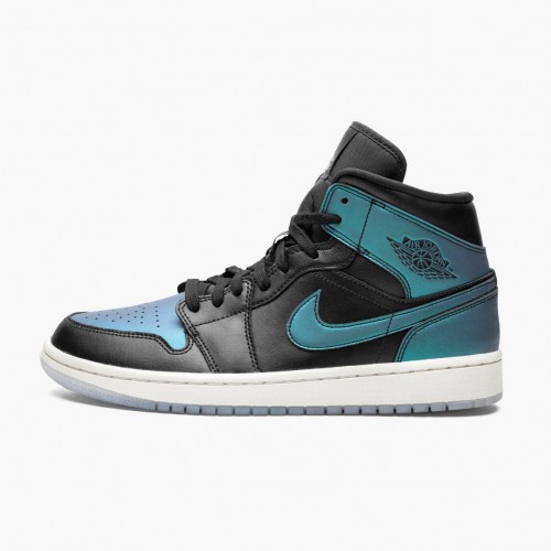 Nike Air Jordan 1 Mid "Iridescent Black" Černá/Bledá Ivory-Vícebarevná BQ6472 009 Pánské/WoPánské AJ1 Jordan Tenisky