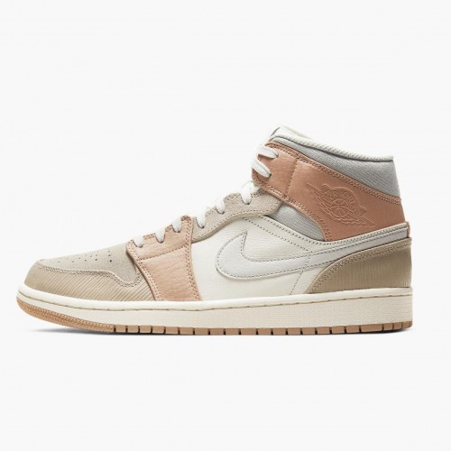 Nike Air Jordan 1 Mid "Milan" Sail/Light Bone-String-Shimmer CV3044 100 Běžné boty dámské a Pánské AJ1 Tenisky