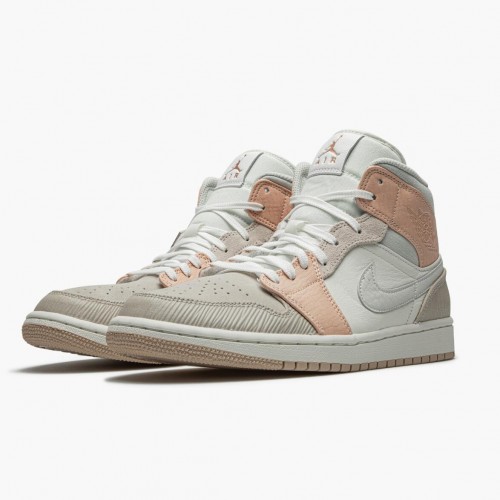 Nike Air Jordan 1 Mid "Milan" Sail/Light Bone-String-Shimmer CV3044 100 Běžné boty dámské a Pánské AJ1 Tenisky