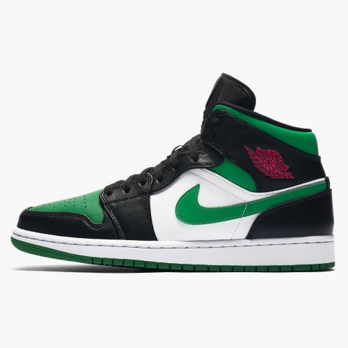 Nike Air Jordan 1 Mid "Pine Green" Černá/Gym Red-Bílý-Borovice Zelená Běžné boty 554724 067 AJ1 Tenisky