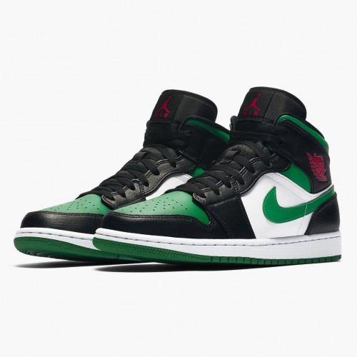 Nike Air Jordan 1 Mid "Pine Green" Černá/Gym Red-Bílý-Borovice Zelená Běžné boty 554724 067 AJ1 Tenisky