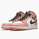 Nike Air Jordan 1 Mid Pink Quartz Pink Quartz/DK Kouř Šedá Běžné boty 555112 603 AJ1 Tenisky
