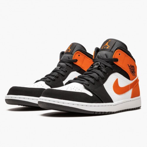 Nike Air Jordan 1 Mid "ShatteČervené Backboard" Černá/Bílý-Starfish Běžné boty 554724 058 AJ1 Tenisky