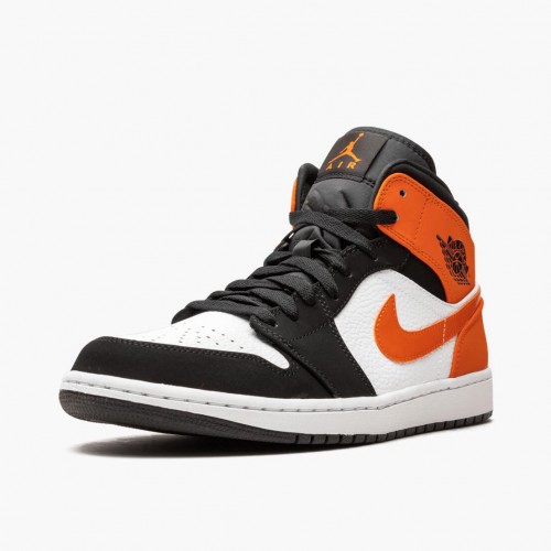 Air Jordan 1 Mid Shattered Backboard Black/White Starfish  554724-058