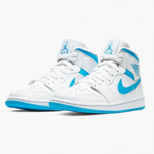 Nike Air Jordan 1 Mid "UNC" Univerzitní modro/bílá Běžné boty AJ1 Tenisky BQ6472 114