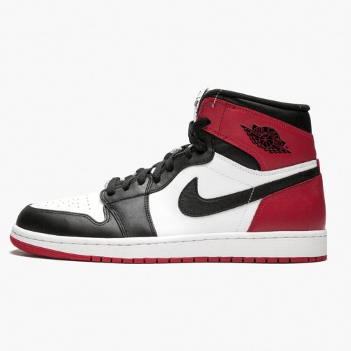 Nike Air Jordan 1 Retro High "Black Toe" Bílý černý-Tělocvična červená 555088 184 Pánské AJ1 Jordan Tenisky