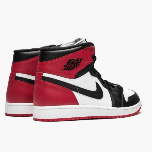Nike Air Jordan 1 Retro High Black Toe Bílý černý-Tělocvična červená 555088 184 Pánské AJ1 Jordan Tenisky