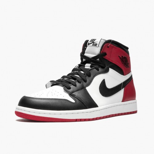 Nike Air Jordan 1 Retro High "Black Toe" Bílý černý-Tělocvična červená 555088 184 Pánské AJ1 Jordan Tenisky