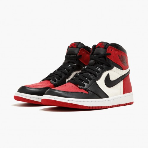 Nike Air Jordan 1 Retro High BČervené Toe Červené/Černá/Bílý 555088 610 Běžné boty dámské a Pánské AJ1 Tenisky