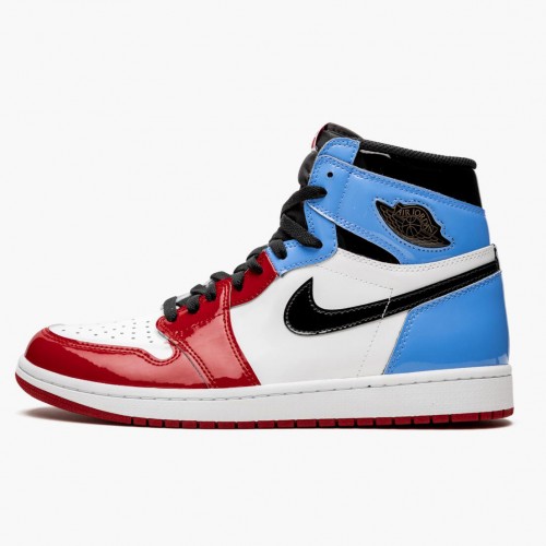 Nike Air Jordan 1 Retro High "Fearless" Bílý/University-Blue-Varsity CK5666 100 Běžné boty dámské a Pánské AJ1 Tenisky