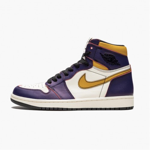 Nike Air Jordan 1 Retro High OG Defiant SB LA to Chicago Nachový/ Zlato-Bl CD6578 507 dámské a Pánské AJ1 Jordan Tenisky