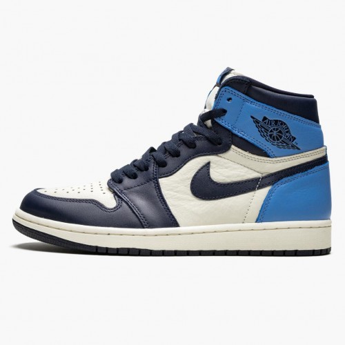 Nike Air Jordan 1 Retro High OG "Obsidian/University Blue" Běžné boty 555088 140 AJ1 Tenisky