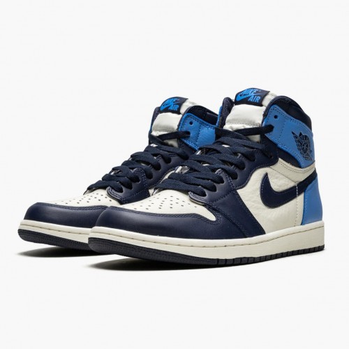 Nike Air Jordan 1 Retro High OG "Obsidian/University Blue" Běžné boty 555088 140 AJ1 Tenisky