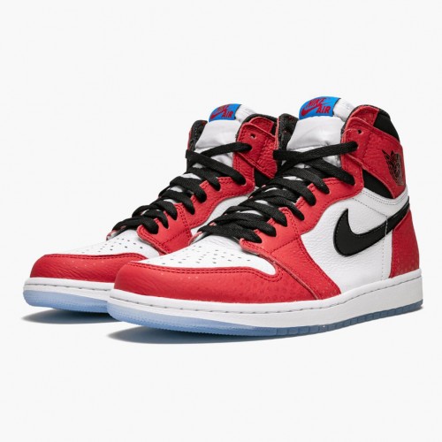 Nike Air Jordan 1 Retro High "Spider-Man Origin Story" Tělocvična červená/Černá-Bílý-Photo Blue 555088 602 pánské AJ1 Jordan Tenisky