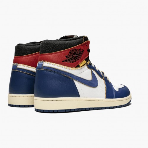 Nike Air Jordan 1 Retro High Union Los Angeles Storm Blue Bílá/Stormblue-Varsity Red BV1300 146 Pánské AJ1 Jordan Tenisky