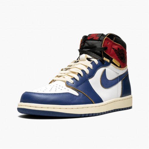 Nike Air Jordan 1 Retro High Union Los Angeles Storm Blue Bílá/Stormblue-Varsity Red BV1300 146 Pánské AJ1 Jordan Tenisky