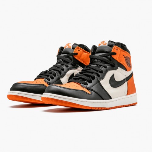 Nike Air Jordan 1 Retro "ShatteČervené Backboard" Černá/Starfish-Sail 555088 005 pánské AJ1 Jordan Tenisky