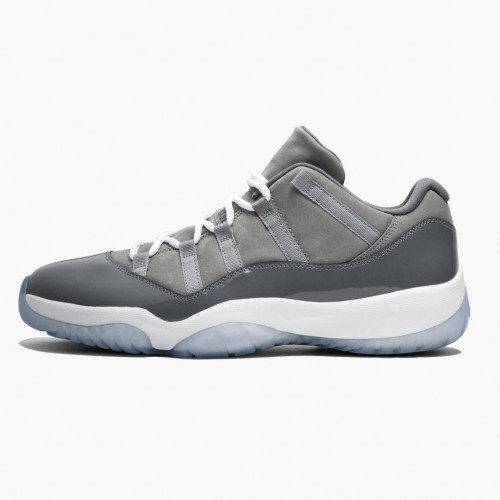 Air Jordan 11 Low "Cool Grey" dámské a pánské Běžné boty 528895 003 Středně šedá/bílá-Střelný kouř AJ11 Black Jordan Tenisky