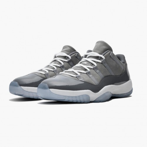 Air Jordan 11 Low Cool Grey dámské a pánské Běžné boty 528895 003 Středně šedá/bílá-Střelný kouř AJ11 Black Jordan Tenisky