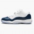 Air Jordan 11 Low "Navy Snakeskin" Pánské Běžné boty CD6847 102 Bílá Černá-Navy AJ11 Black Jordan Tenisky