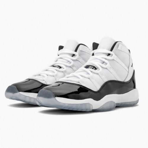 Air Jordan 11 Retro "Concord 2018" dámské a Pánské Běžné boty 378038 100 Bílý Černá-Concord AJ11 Černá Jordan Tenisky