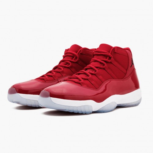 Air Jordan 11 Retro "Win Like 96" dámské a Pánské Běžné boty 378037 623 Tělocvična červená/Černá-Bílý AJ11 Černá Jordan Tenisky