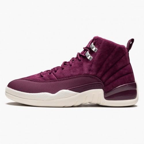 Air Jordan 12 Retro Bordeaux pánské AJ12 Běžné boty 130690 617 Bordeaux/Plachta-Kovový stříbrný Jordan Tenisky