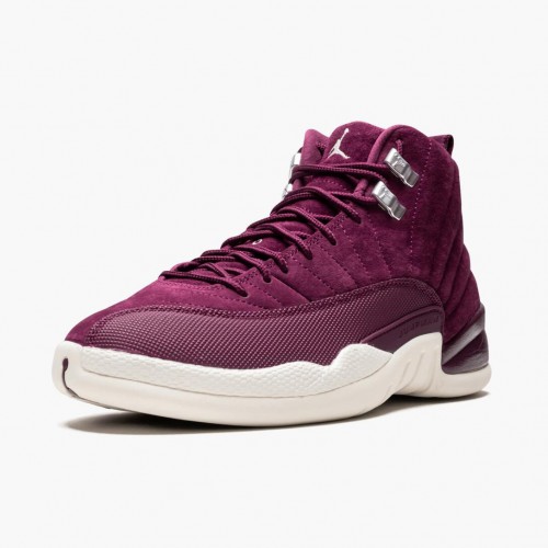 Air Jordan 12 Retro Bordeaux pánské AJ12 Běžné boty 130690 617 Bordeaux/Plachta-Kovový stříbrný Jordan Tenisky