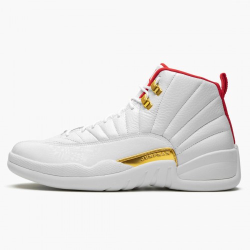 Air Jordan 12 Retro "FIBA" dámské a Pánské AJ12 Běžné boty 130690 107 Bílý/Univerzita Červené/Metallic Jordan Tenisky