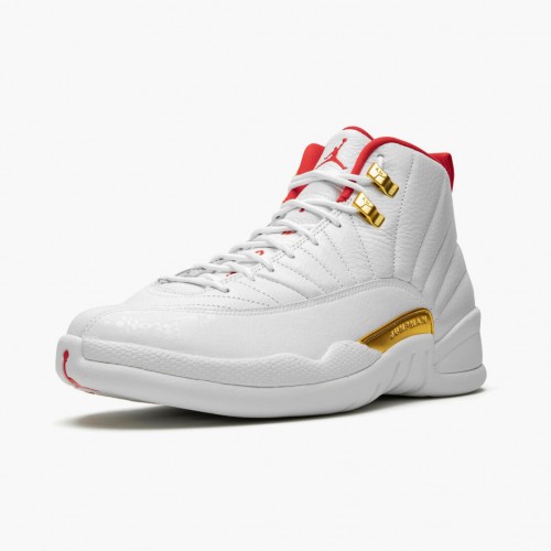 Air Jordan 12 Retro FIBA dámské a Pánské AJ12 Běžné boty 130690 107 Bílý/Univerzita Červené/Metallic Jordan Tenisky