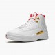 Air Jordan 12 Retro FIBA dámské a Pánské AJ12 Běžné boty 130690 107 Bílý/Univerzita Červené/Metallic Jordan Tenisky