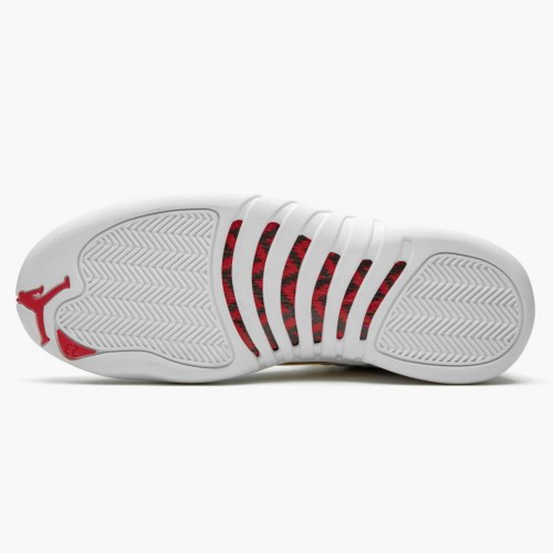 Air Jordan 12 Retro "FIBA" dámské a Pánské AJ12 Běžné boty 130690 107 Bílý/Univerzita Červené/Metallic Jordan Tenisky
