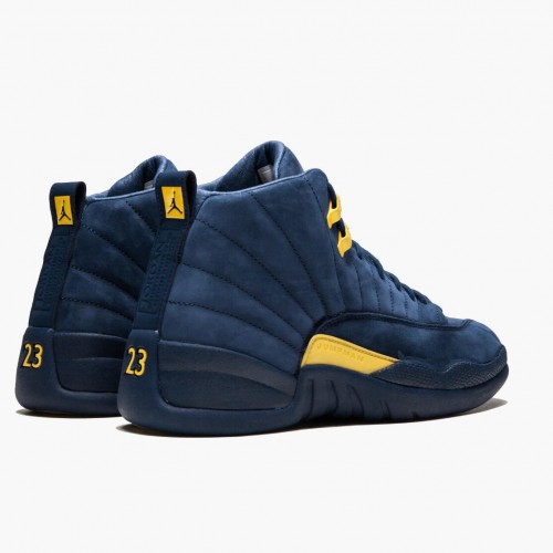 Air Jordan 12 Retro Michigan pánské AJ12 Běžné boty BQ3180 407 Vysoká škola námořnictvo/Amarillo Jordan Tenisky