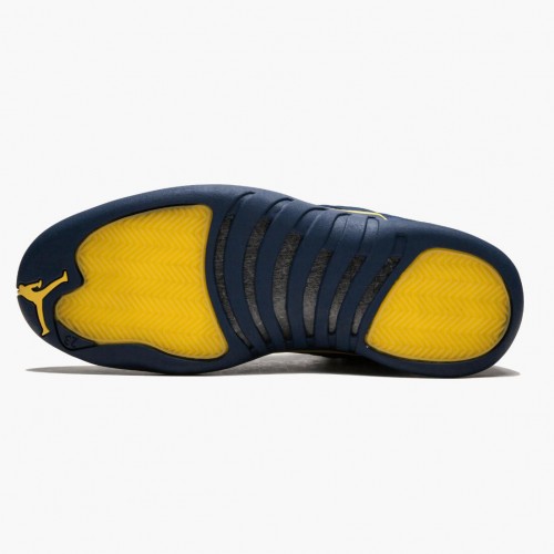 Air Jordan 12 Retro "Michigan" pánské AJ12 Běžné boty BQ3180 407 Vysoká škola námořnictvo/Amarillo Jordan Tenisky