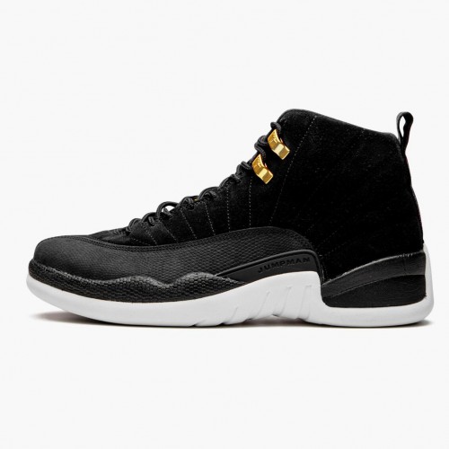 Air Jordan 12 Retro Reverse Taxi pánské AJ12 Běžné boty 130690 017 Černá/Zlato-Bílý Jordan Tenisky