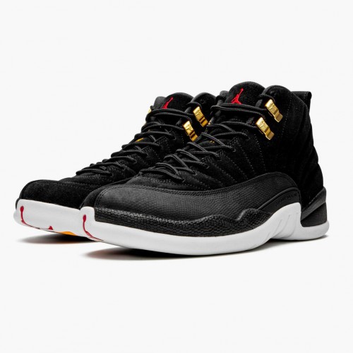 Air Jordan 12 Retro Reverse Taxi pánské AJ12 Běžné boty 130690 017 Černá/Zlato-Bílý Jordan Tenisky