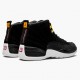 Air Jordan 12 Retro Reverse Taxi pánské AJ12 Běžné boty 130690 017 Černá/Zlato-Bílý Jordan Tenisky