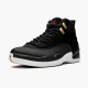 Air Jordan 12 Retro Reverse Taxi   Black/Gold White 130690-017