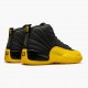 Air Jordan 12 Retro University Gold Pánské AJ12 Běžné boty 130690 070 Černá/Černá Jordan Tenisky