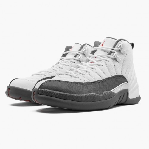 Air Jordan 12 Retro White "Dark Grey" Pánské AJ12 Běžné boty 130690 160 Bílý/Tmavošedý Jordan Tenisky