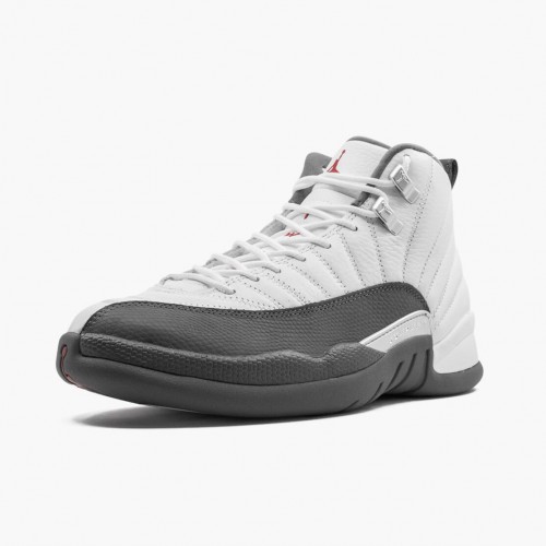 Air Jordan 12 Retro White Dark Grey Pánské AJ12 Běžné boty 130690 160 Bílý/Tmavošedý Jordan Tenisky